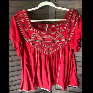 Free people embroidered blouse